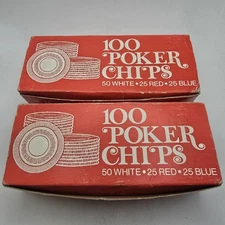 2 sets of 100 Poker Chips by The United States Playing Card Co