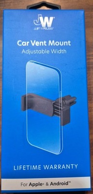 Just Wireless Car Vent Mount Adjustable Width Apple & Android 360° Rotation New