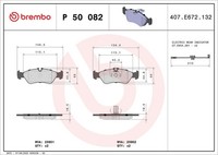 Brembo Bremsbelagsatz, Scheibenbremse P 50 082 FüR MERCEDES-BENZ VW Puch
