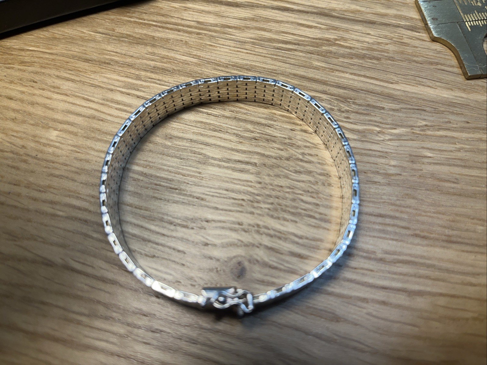 Sterling Silver Brick Bracelet - image 2