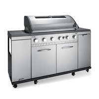 Gasgrill BBQ Edelstahl Grillwagen 6 Brenner 1 Seitenbrenner Gas Grill Landmann