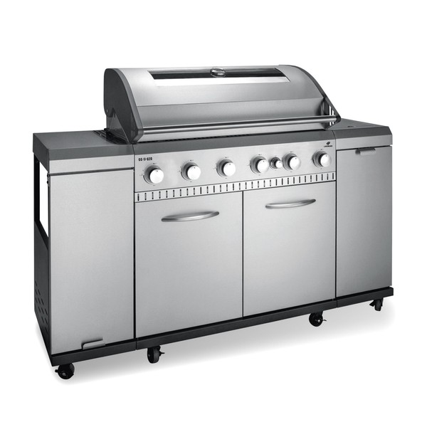 Gasgrill BBQ Edelstahl Grillwagen 6 Brenner 1 Seitenbrenner Gas Grill Landmann-image