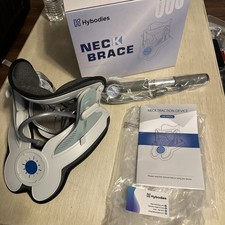 Hybodies Neck Brace Cervical Traction Device w/ Inflatable Air Collar New