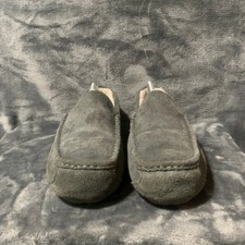 Koolaburra by UGG Men's Moccasin Slippers Suede Size 9 Faux Shearling Lined Gray