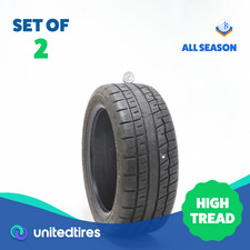 Set Of 2 Used 21550zr17 Uniroyal Power Paw As 95y - 932 Set Of 2 Used 21550zr17 Uniroyal Power Paw As 95y - 932