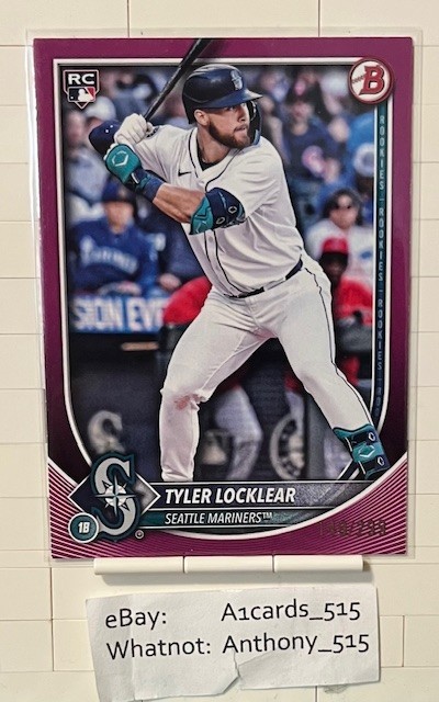 Tyler Locklear - 2025 Bowman Paper Rookie - Magenta Parallel 149/299