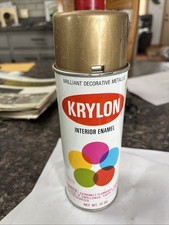 Vintage 1980s Krylon Brilliant Decorative Metallic Gold  Spray Paint 3/4 Full