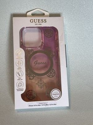 GUESS Backcover Hülle Case Apple iPhone 14/13/12 Pro Max pink gold transparent