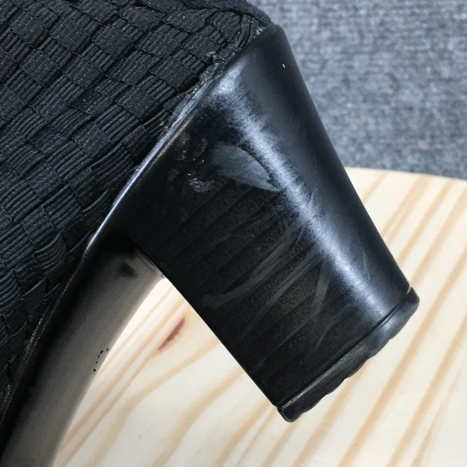 Bernie Mev Shoes Womens 9.5 M Chesca Pump Black Slip On Casual Woven Block Heels - Image 3 of 4