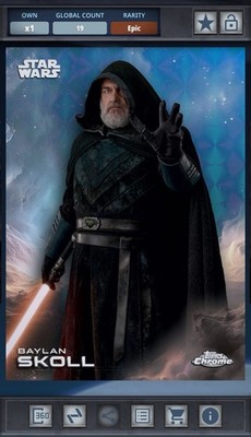 Baylan Skoll Blue Refractor 150cc Epic - Star Wars Card Trader Topps Chrome 2025