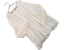 Nest Robe Linen Lace Blouse White Women  s Shirt Used -From Japan