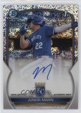 2023 Bowman Chrome Prospect Speckle Refractor 297/299 Junior Marin Auto 6u3