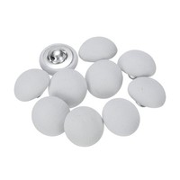 10 StüCk StoffknöPfe,15Mm,Metall,Zum NäHen,Basteln,Silbergrau