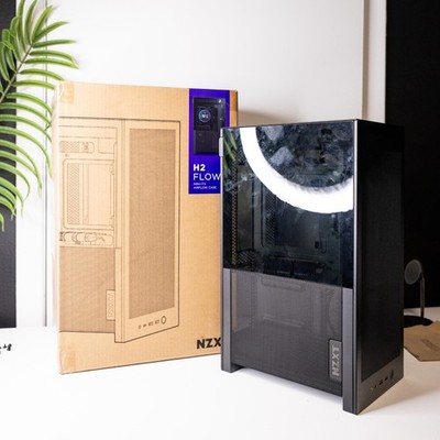 NZXT H2 Flow   Mini-ITX 20.7L High Airflow PC Case   Includes 2 x 120mm Top