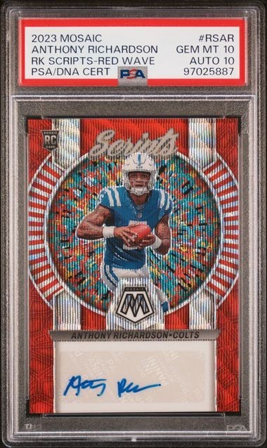 Anthony Richardson Panini Mosaic Rookie Scripts #RSAR Red Wave