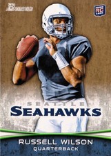2012 Bowman Gold Russell Wilson #116 Seattle Seahawks Rookie Card. rookie card picture