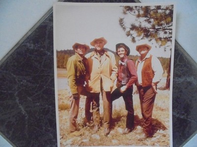 TOP BONANZA Farbfoto Little Joe, Ben, Candy und Hoss!