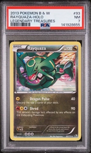 Pokemon Rayquaza Holo Black & White Legendary Treasuress #93 PSA 7