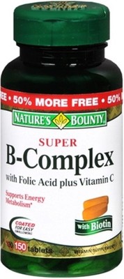 Nature's Bounty B-Complex with Folic Acid Plus Vitamin 150 Count (Pack of 1) 