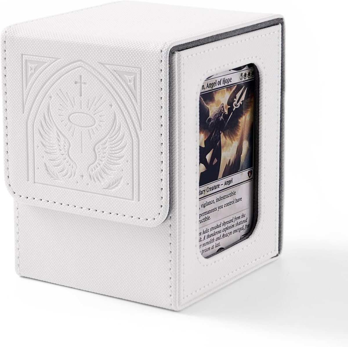 MTG Deck Box with Commander Display, Angel Card Deck Case Fits 100