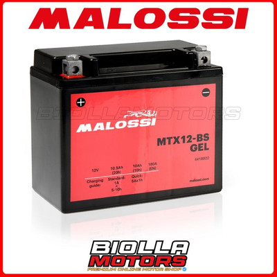 MTX12-BS BATTERY MALOSSI GEL KAWASAKI KLE 500 500 2003 YTX12-BS 4418922