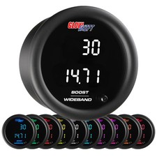 Glowshift Dual Digital Turbo Boost Wideband O2 Gauge Kit W Sensor 10 Color Glowshift Dual Digital Turbo Boost Wideband O2 Gauge Kit W Sensor 10 Color