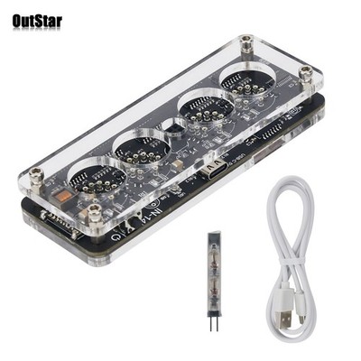 IN14 Basic Version Nixie Tube Clock w/Colon Tube for 4-bit IN14 Punk Tube Clock