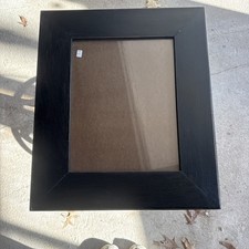 Handmade rustic picture frame 11 x 14  With Glass Front - Distressed Black