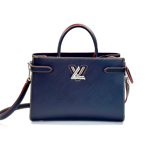 Louis Vuitton LV Twist Tote Indigo Epi Leather Top Handle Crossbody Tote Bag