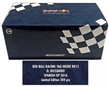 [New] Mini car 1/18 Red Bull Racing TAG Heuer RB12 Daniel Ricciardo Spanish GP