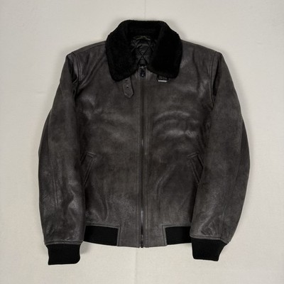 Zara Faux Suede Leather Shearling Aviator B3 Bomber Flight Pilot Jacket Men s L