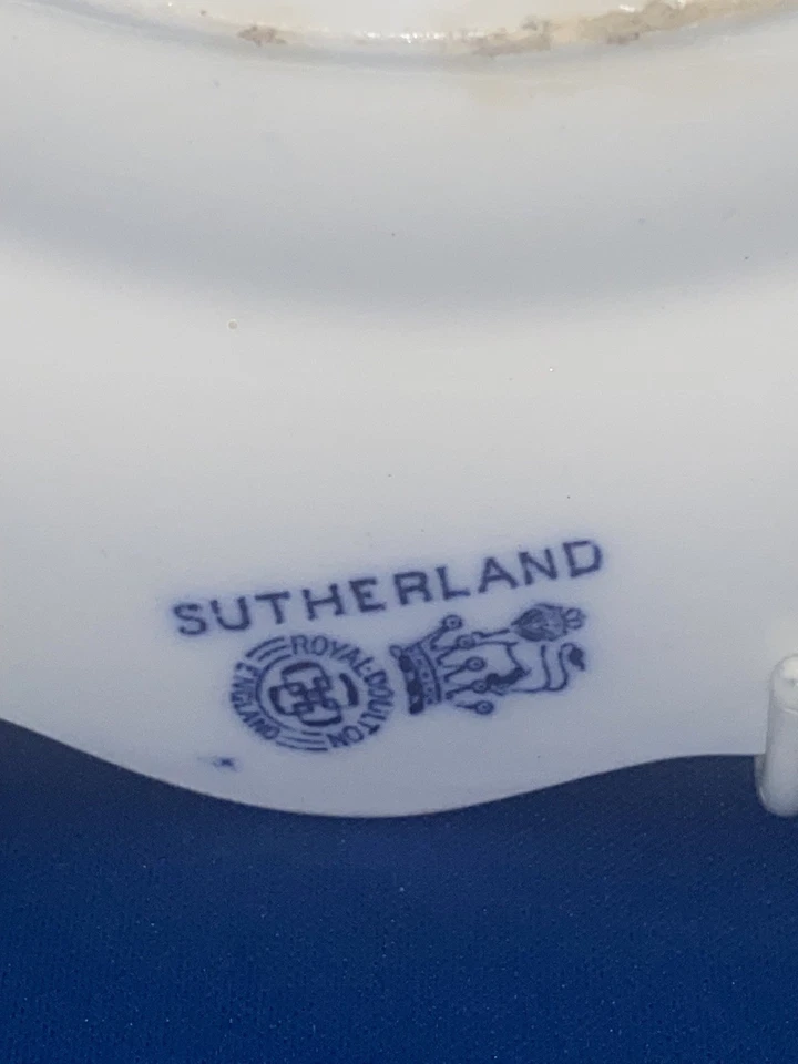 2x BLUE & WHITE ROYAL DOULTON SUTHERLAND SALAD PLATE 24.5cm Wide - Image 4 of 4