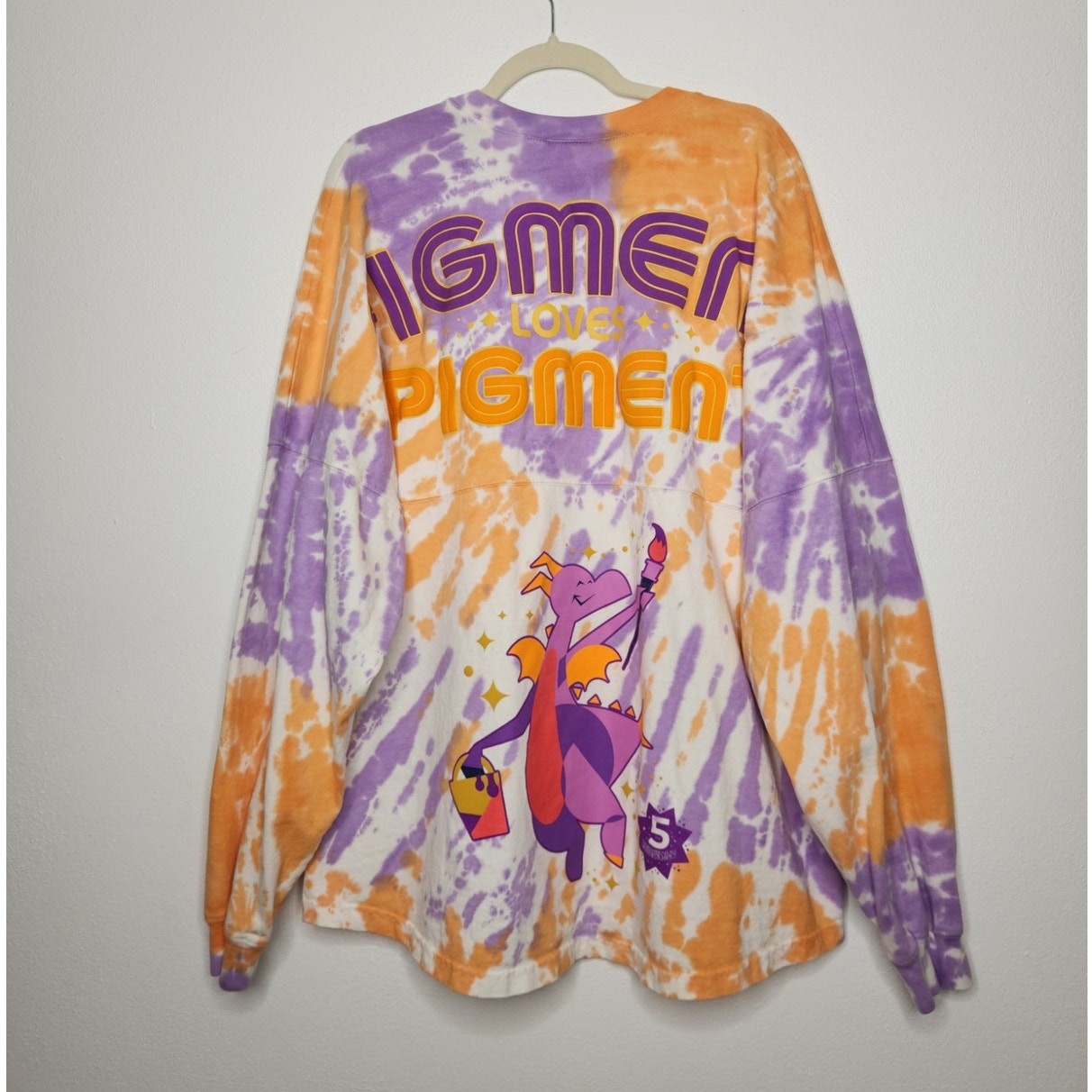 y2k Figment Disney Spirit Jersey Epcot Festival Arts Tie Dye XXL Shirt