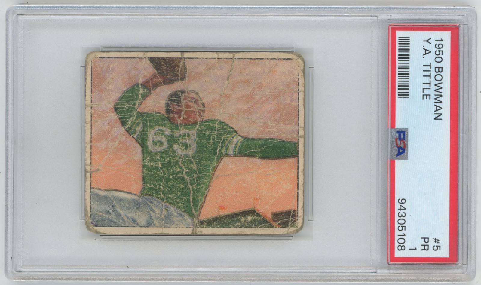 1950 Bowman 5 Tittle RC PSA 1 697167