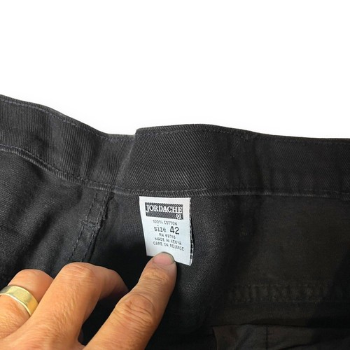 Vintage Jordache Shorts Mens Size 42 Black 11” Inseam NWT Deadstock - Picture 4 of 6