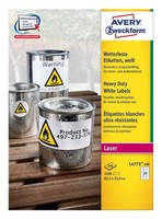 Avery Zweckform Wetterfeste Etiketten 63,5 X 33,9 Mm Weiß 2.400 Etiketten