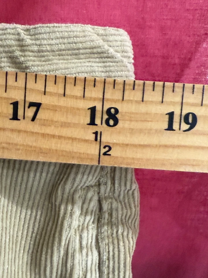 Calça masculina 42x32 Barry tijolo veludo bronzeado zíper mosca frente plana - Imagem 2 de 4