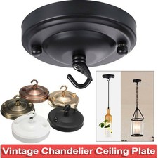 Vintage Ceiling Rose Hook Plate Light Fitting Chandelier Pendant Lamp-Parts
