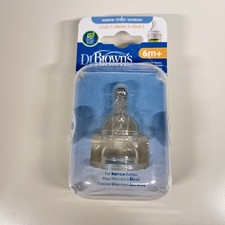 Dr. Brown's Natural Flow Standard Silicone Bottle Nipple, Level 3 6m , 2 Ct