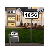 Address Signs for Houses, Solar Address Signs for Yard with Cold/Warm/Dayligh...