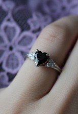 Anello con onice nero: fatto a mano in argento sterling 925 - Italia