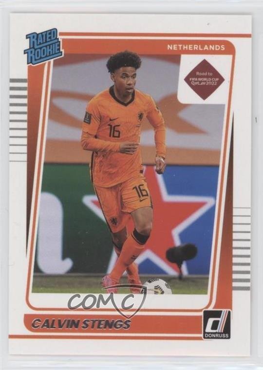 2021-22 Panini Donruss Road to Qatar Rated Rookie Calvin Stengs #186 fm0