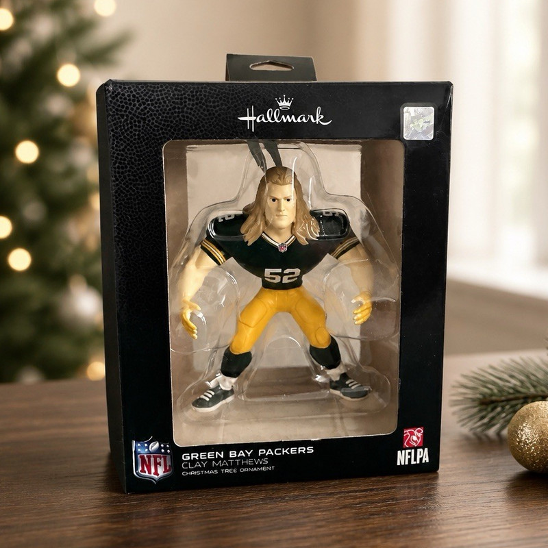 Hallmark NFL Green Bay Packers Clay Matthews #52 Hanging Christmas Ornament