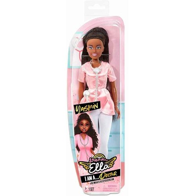 Dream Ella Puppe Doktor Yasmin 11,5 Zoll groß mit Outfit und Stethoskop Zubehör