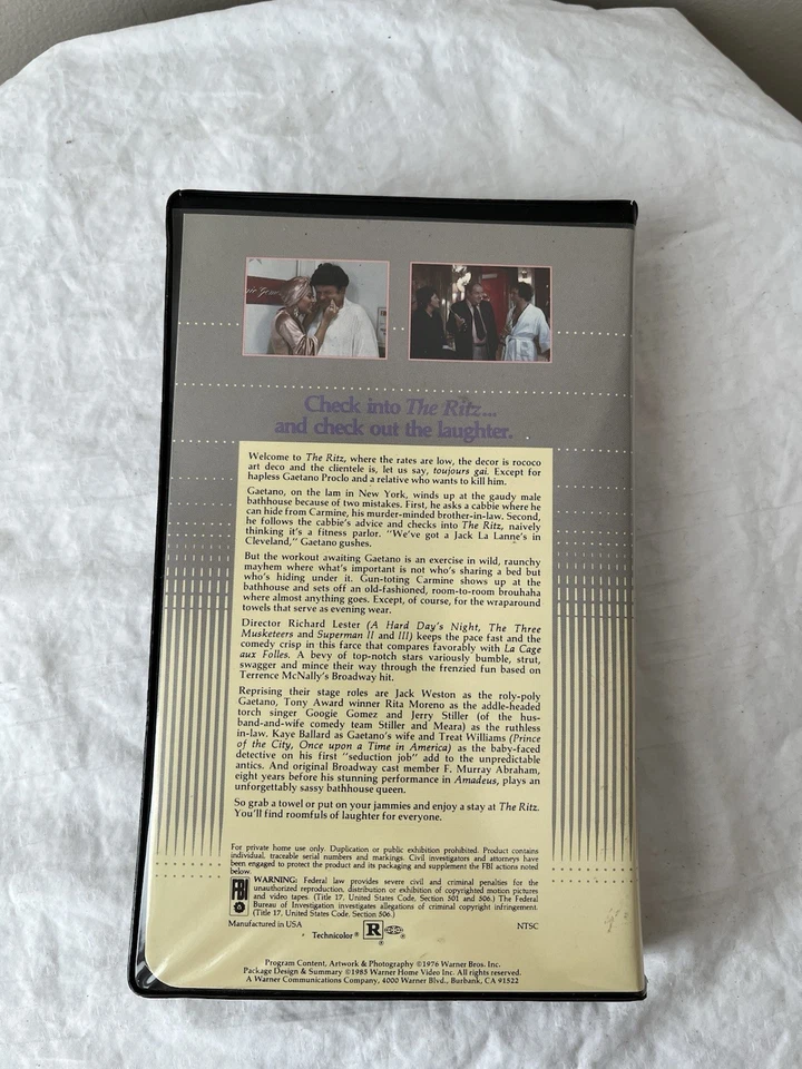 The Ritz 1st VHS Release 1985 Cat #11356 Clamshell Weather Bros - Image 3 of 4
