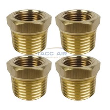 4 PC 1/2" Male x 3/8" Female Hex Reducer Bushing Adapter Pipe Reducing Fitting