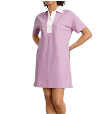 Everlane The Organic Cotton Polo Dress in Mauve NWT Size Small
