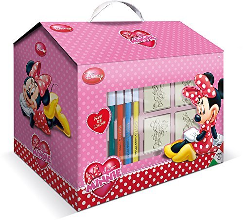 Multiprint Casetta 7 Timbri per Bambini Disney Minnie, 100% Made in (Z6T) - Foto 1 di 1