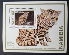 Namibia: Wildcats (Black-footed Cat); mint miniature sheet; SGMS722