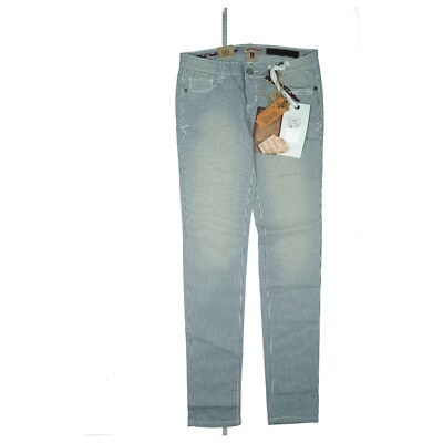 Khujo Women's Jeans Trousers Fabric Stretch Skinny 36 S W28 L32 Blue White